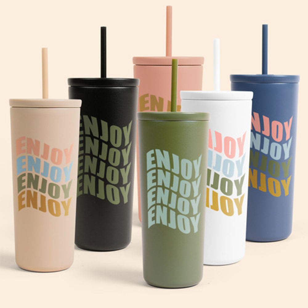 CREATED CO. 24OZ Stainless Steel COLD CUP with straw