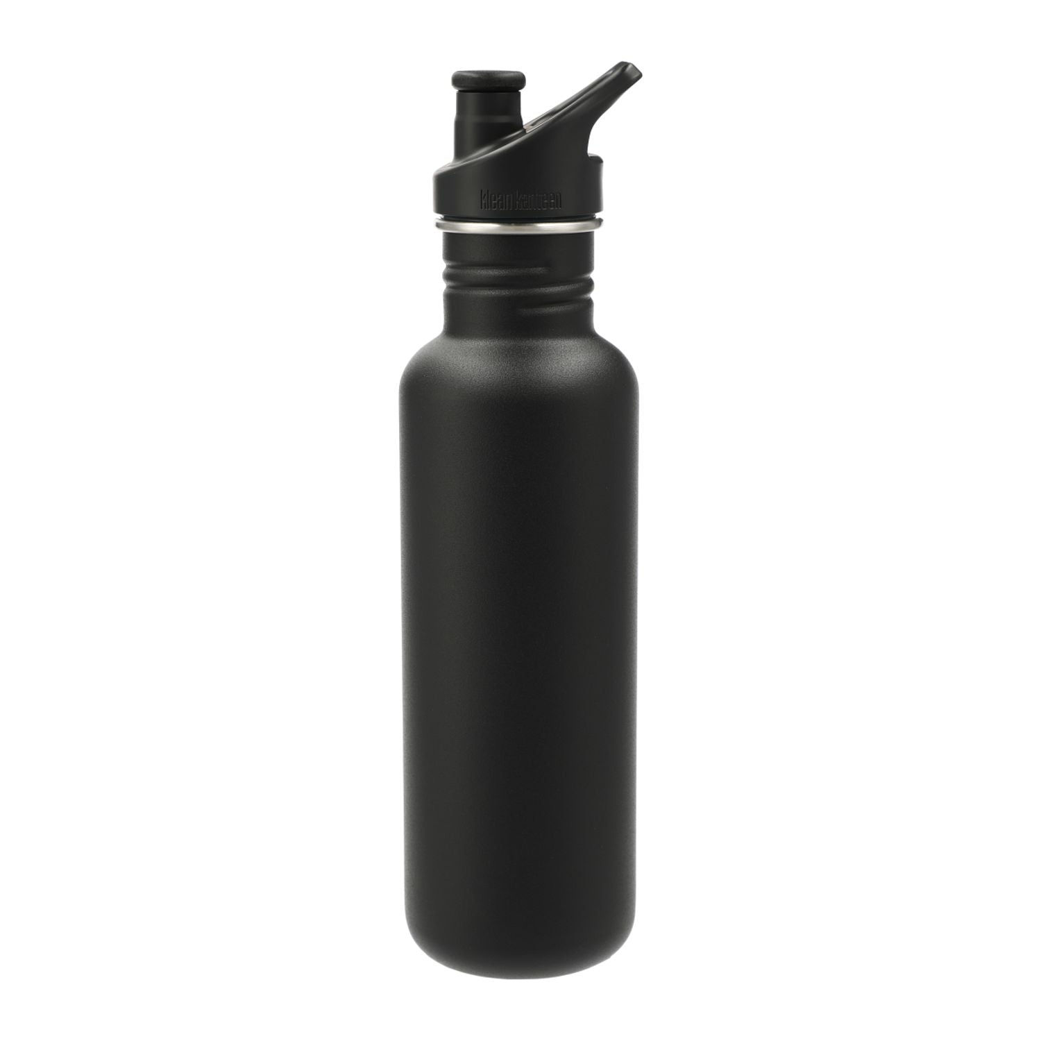 Klean Kanteen 27 oz Eco Classic Single-Walled With Sport Cap in black.