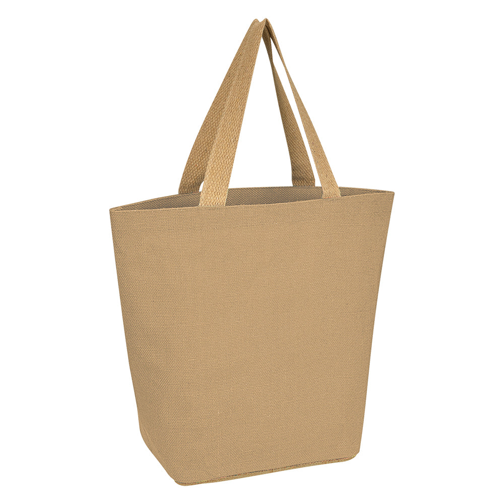 Marketplace Jute Tote Bag in natural.