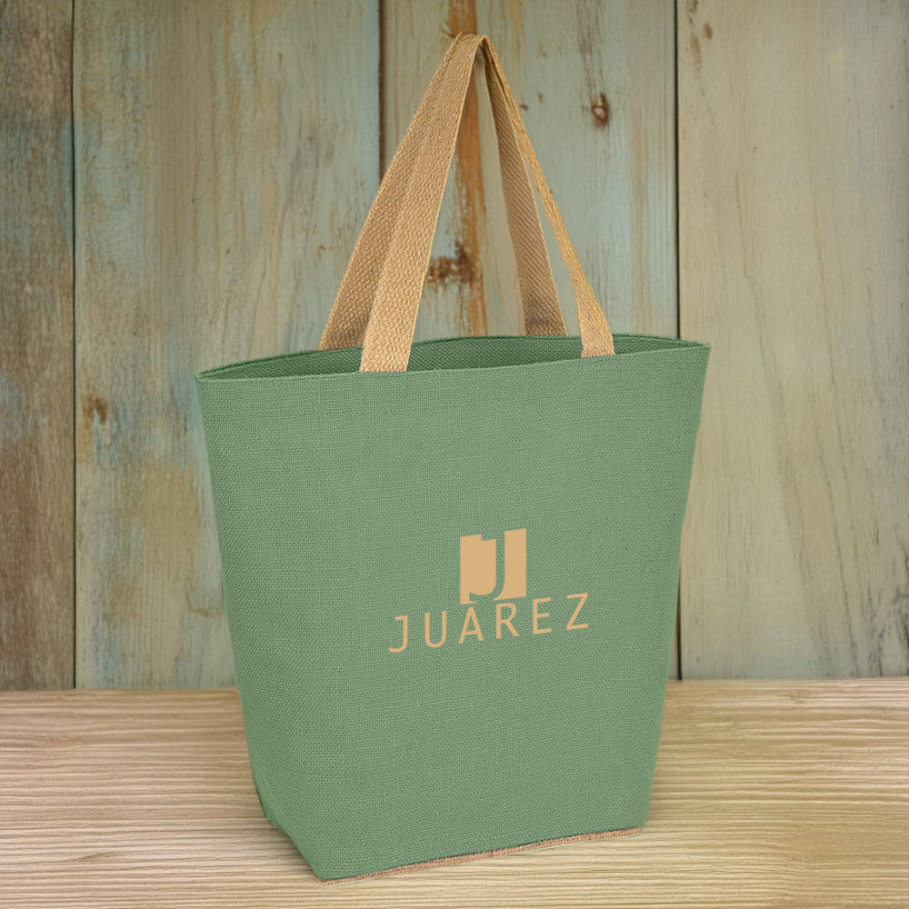 Marketplace Jute Tote Bag