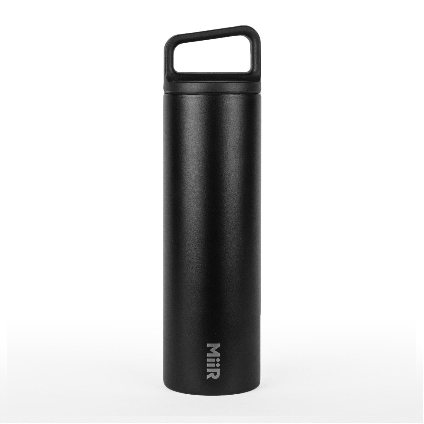 Customizable Miir® 20 oz Insulated Wide-Mouth Bottle in black.