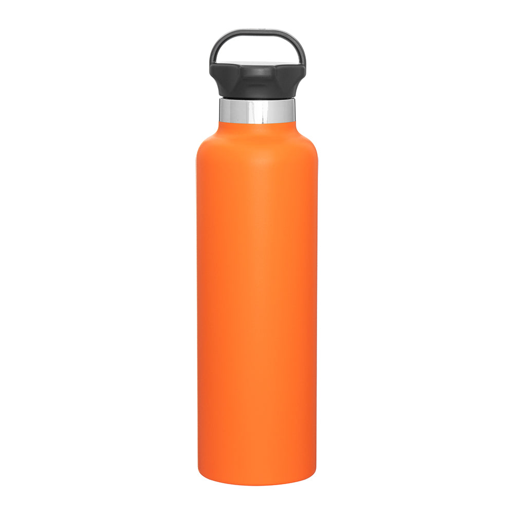 Customizable 24 oz Insulated Stainless Steel Ascent Bottle in orange.