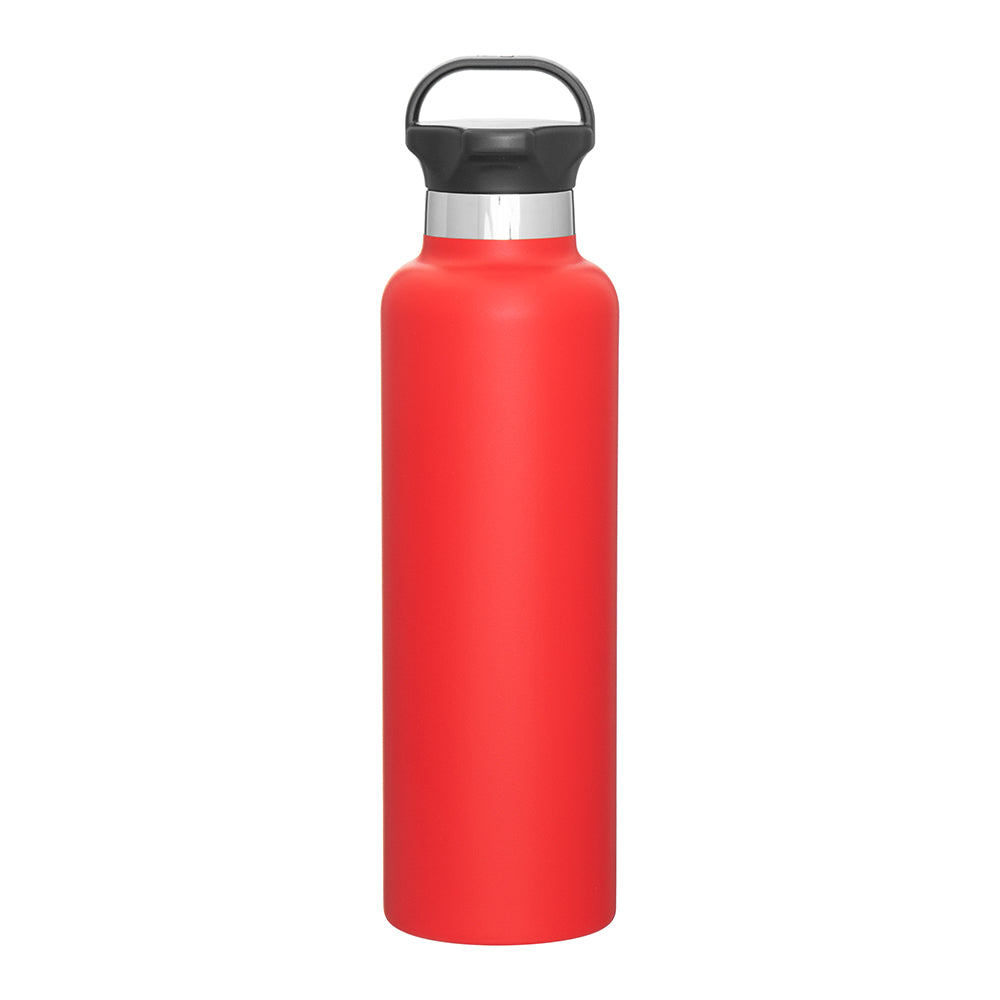 Customizable 24 oz Insulated Stainless Steel Ascent Bottle in red.