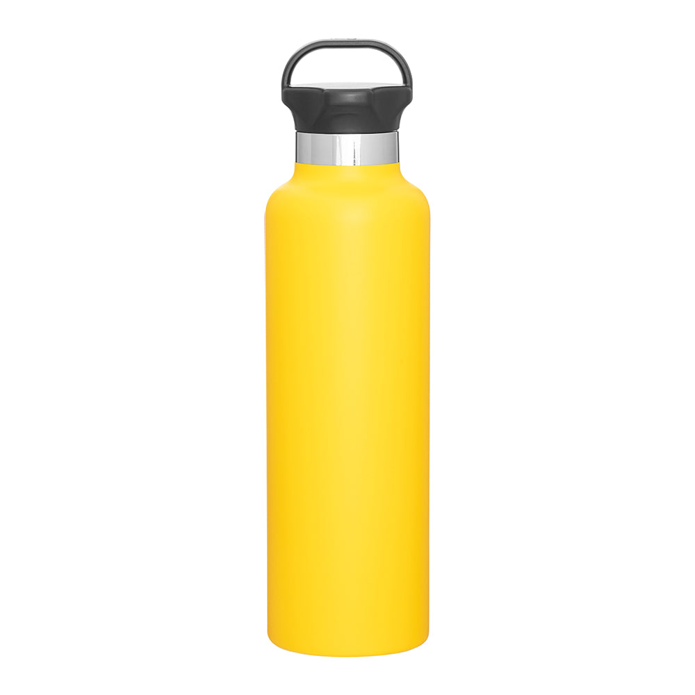 Customizable 24 oz Insulated Stainless Steel Ascent Bottle in yellow.