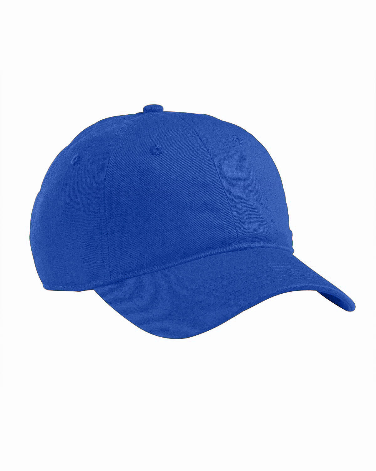 Customizable Econscious Organic Cotton Unstructured Baseball Hat in blue.