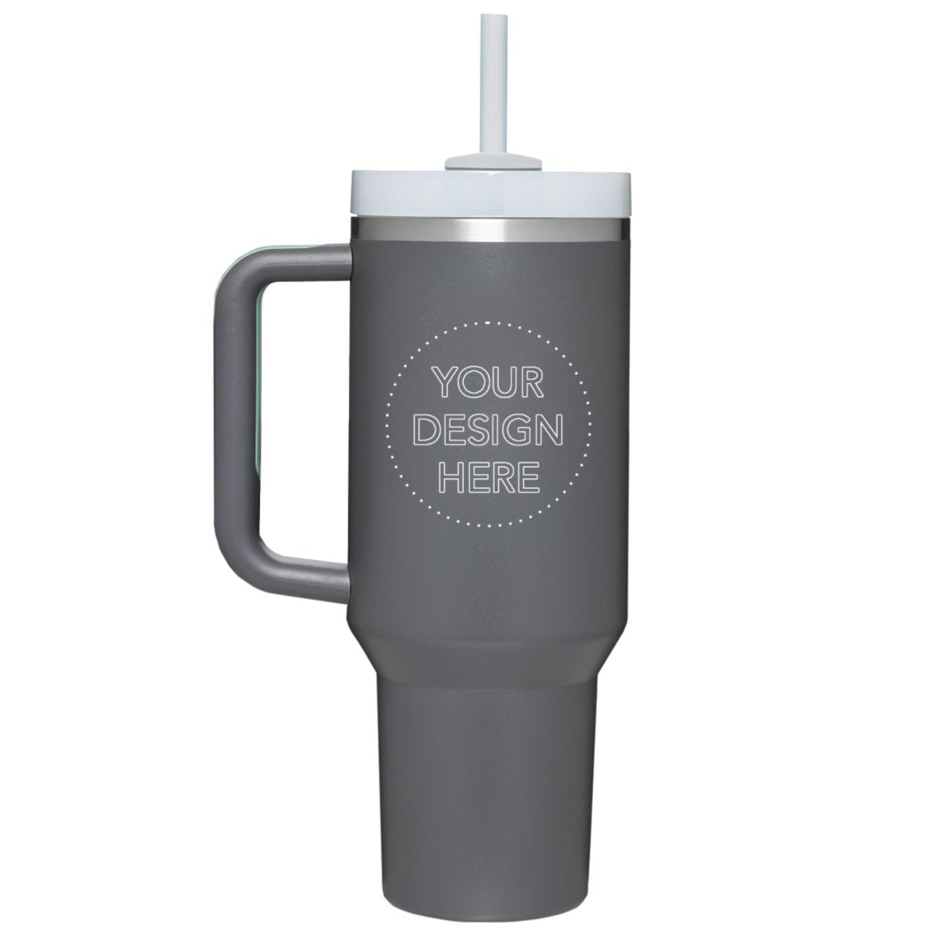 Customized Stanley Quencher H2.0 recycled stainless steel 40 oz insulated tumbler eco-friendly.