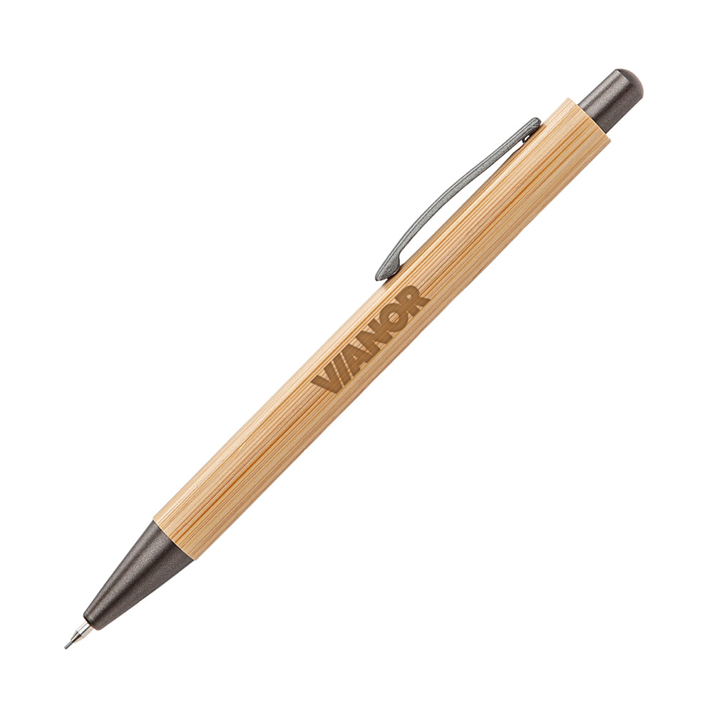 Customized lucky click bamboo pencil with logo.
