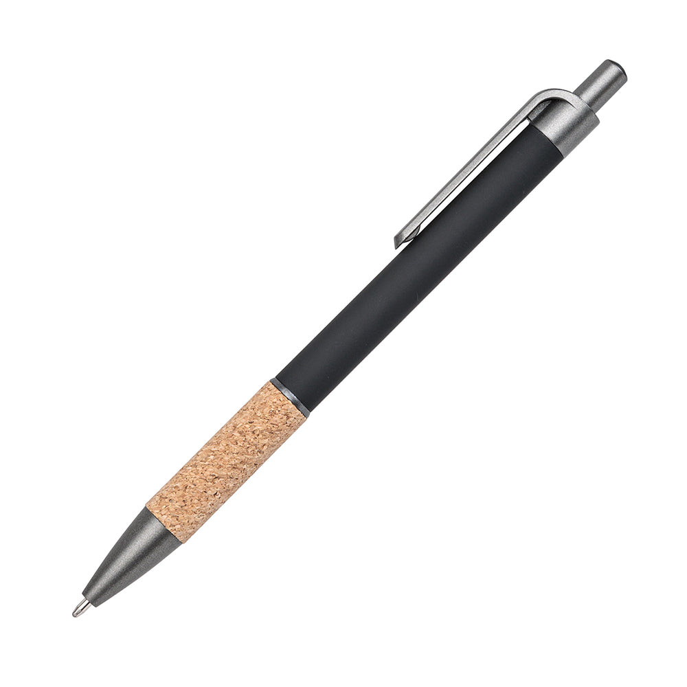 Customized otto aluminum cork pen in black.