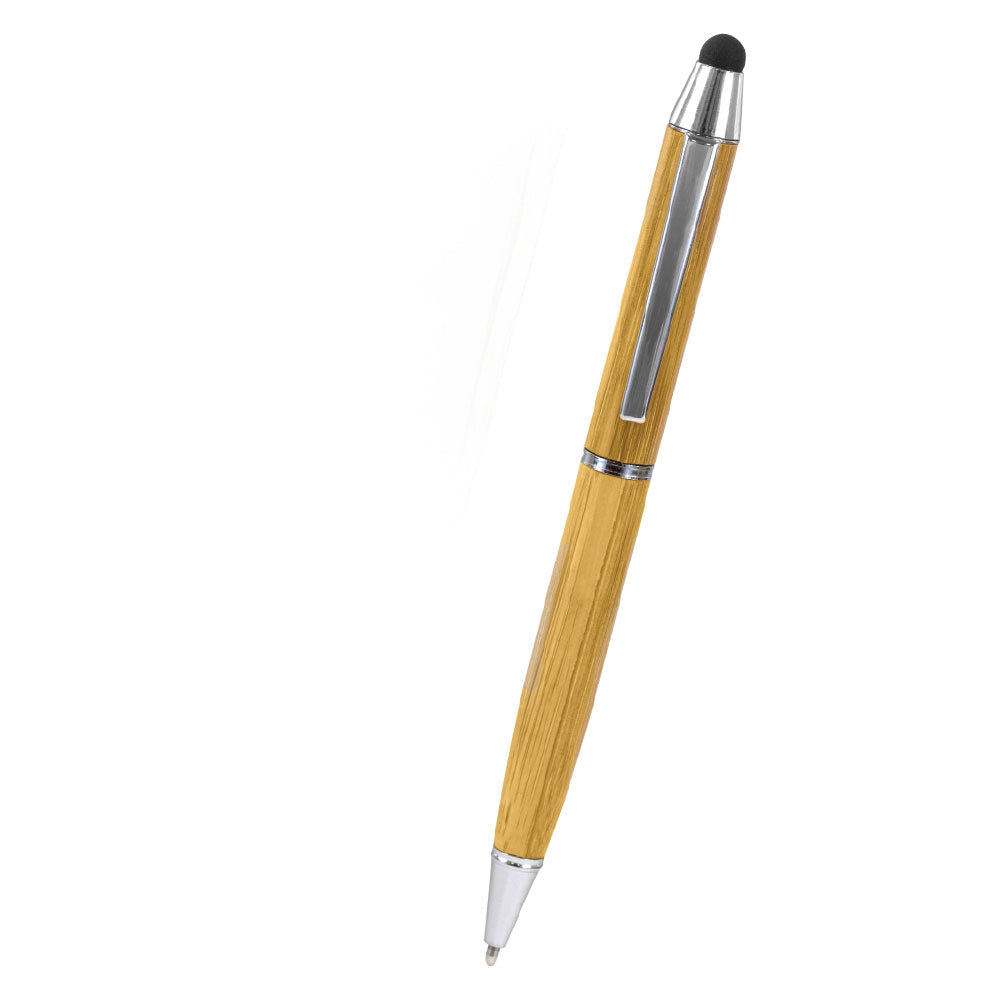 Customized veranda bamboo stylus ballpoint pen.