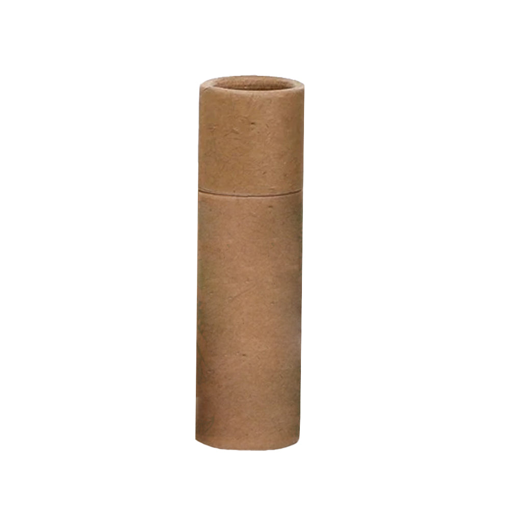 Organic Lip Balm in Compostable Kraft Paper Tube, 10k Minimum in kraft.