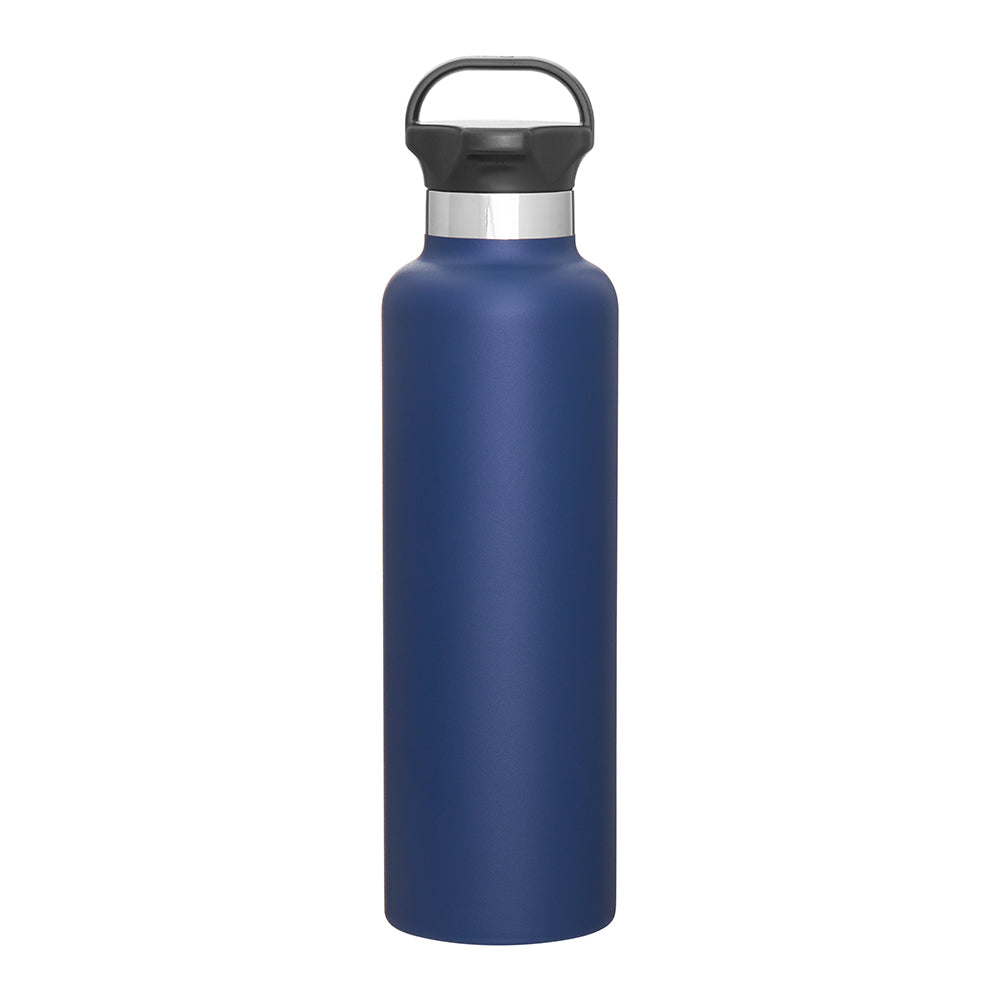 Customizable 24 oz Insulated Stainless Steel Ascent Bottle in navy