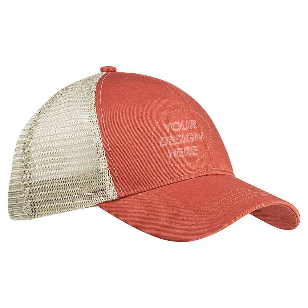 Econscious Eco Trucker Mesh Hat in orange.