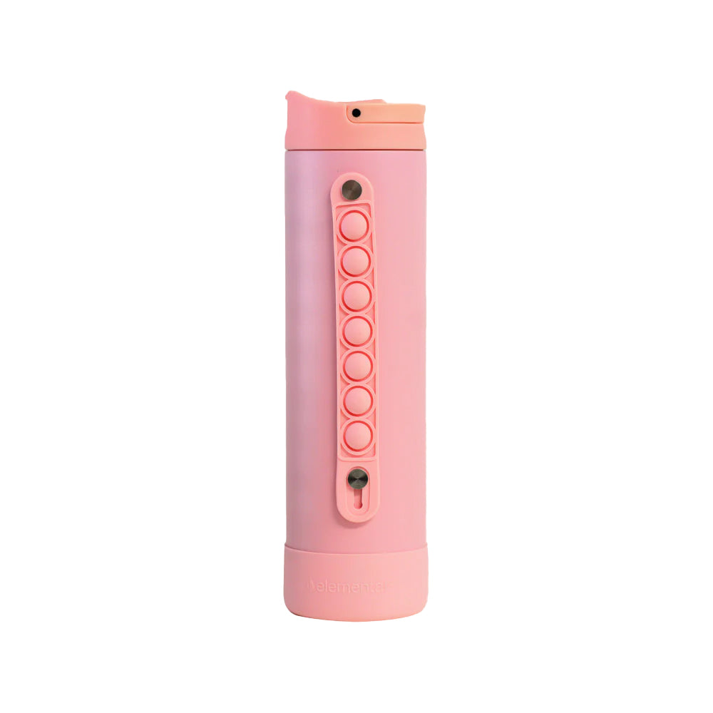 Elemental® 20 oz Stainless Steel Pop Fidget Bottle in rose pink