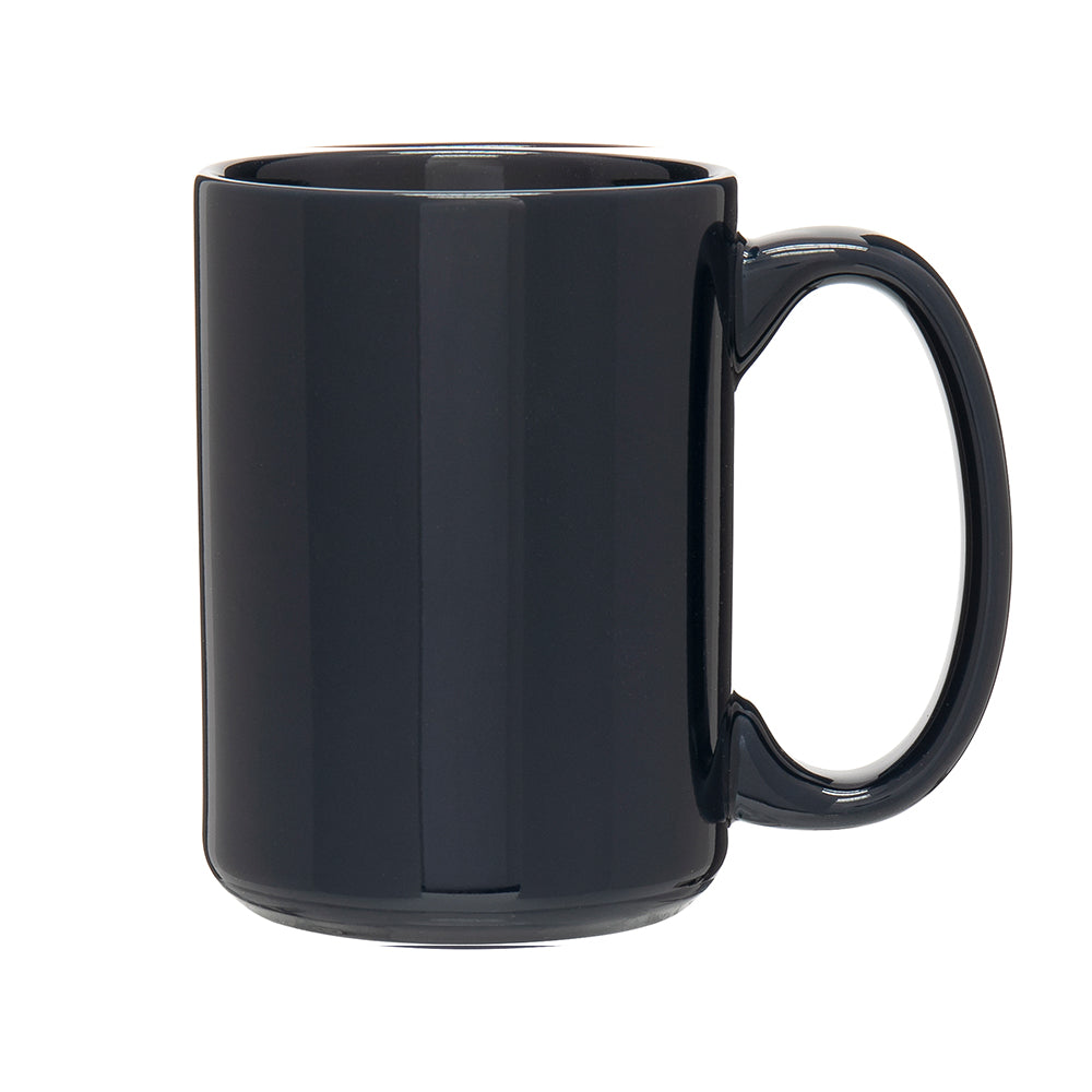 Customizable 15 oz Stoneware Grande Mug in black