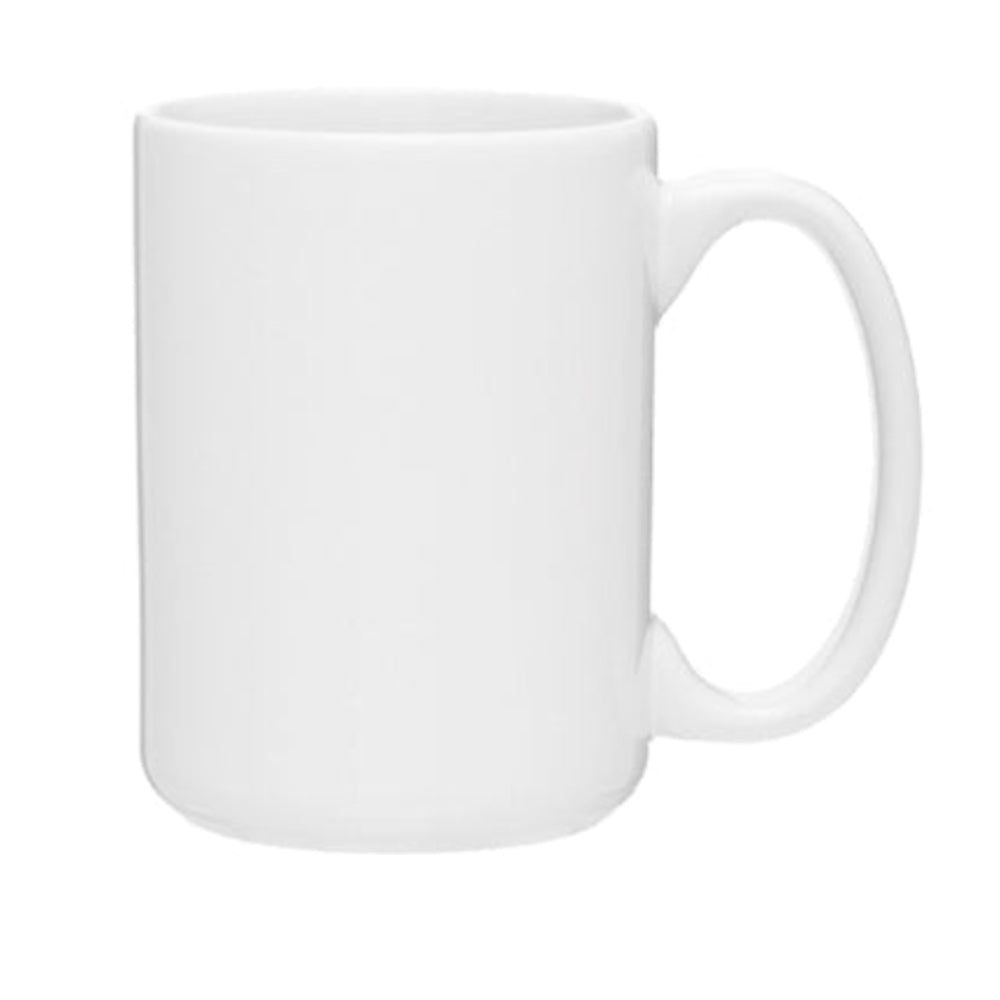 Customizable 15 oz Stoneware Grande Mug in white