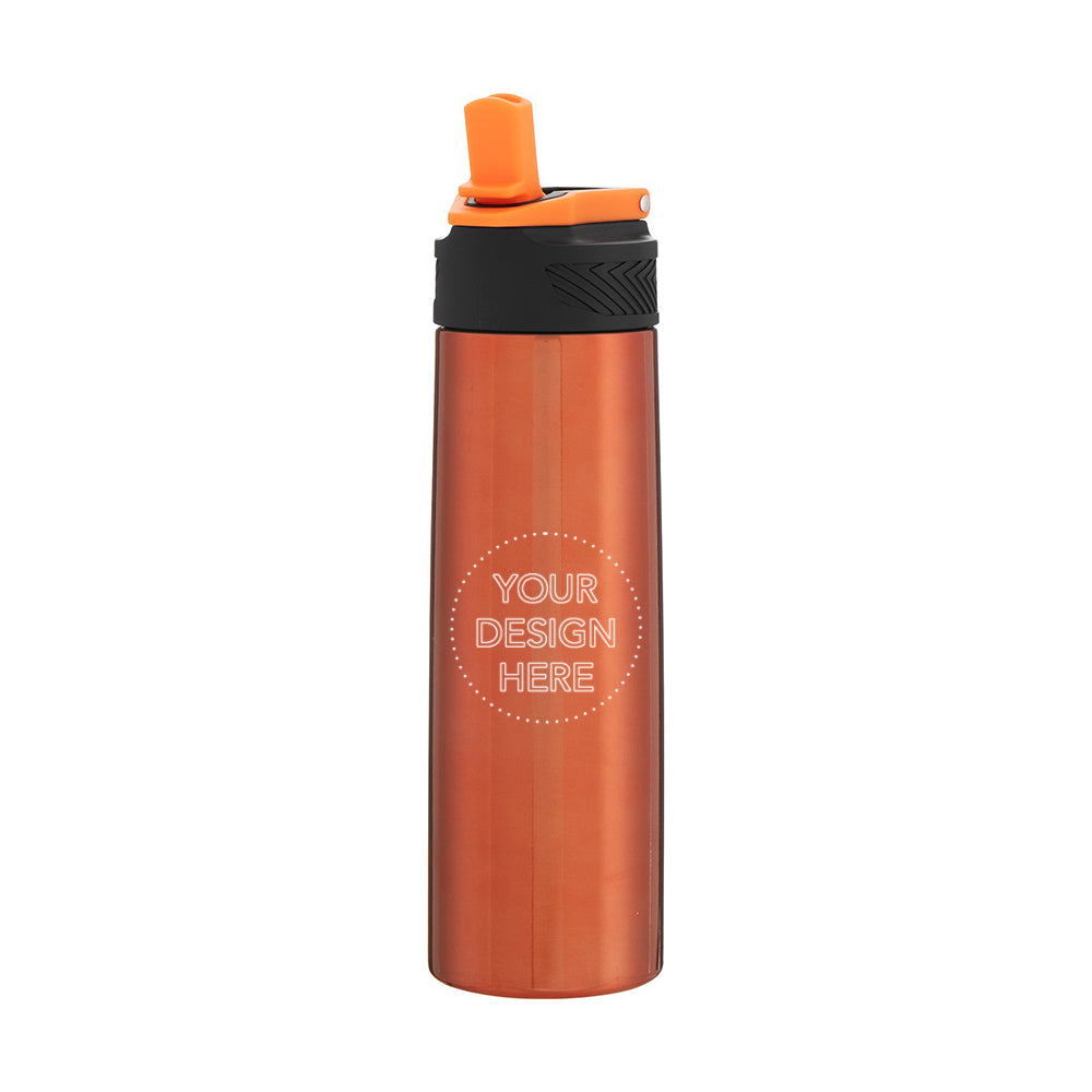 h2go® 24 oz Watson Recycled Stainless Steel Bottle with logo.