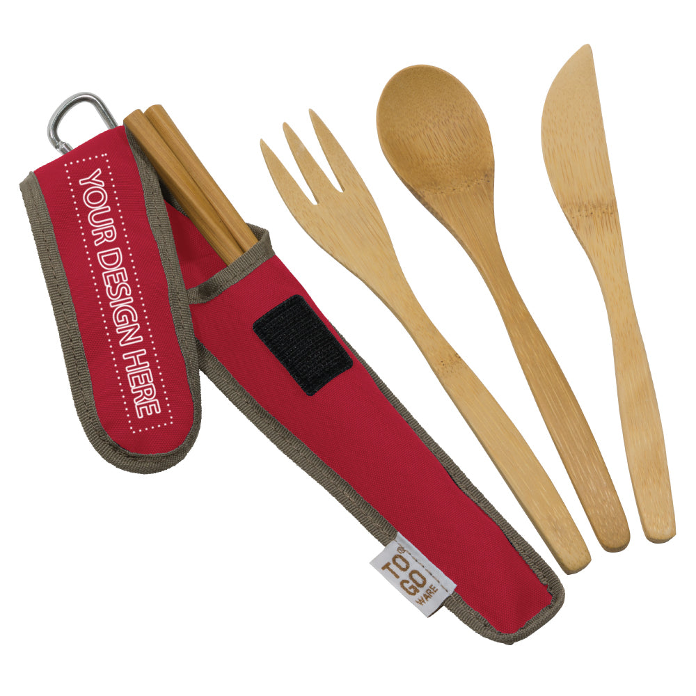 To-Go Ware Classic Bamboo Utensil Set in rPET Pouch