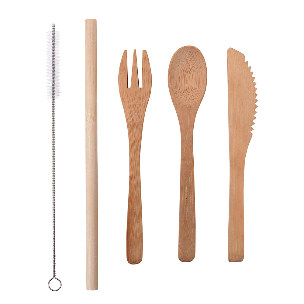 Bamboo Utensils with RPET Pouch