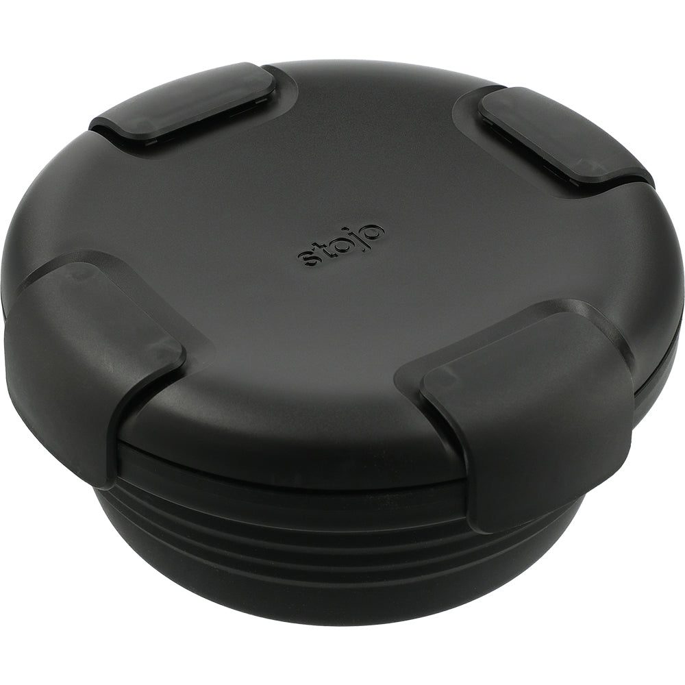 Stojo 36 oz Collapsible Bowl in black.