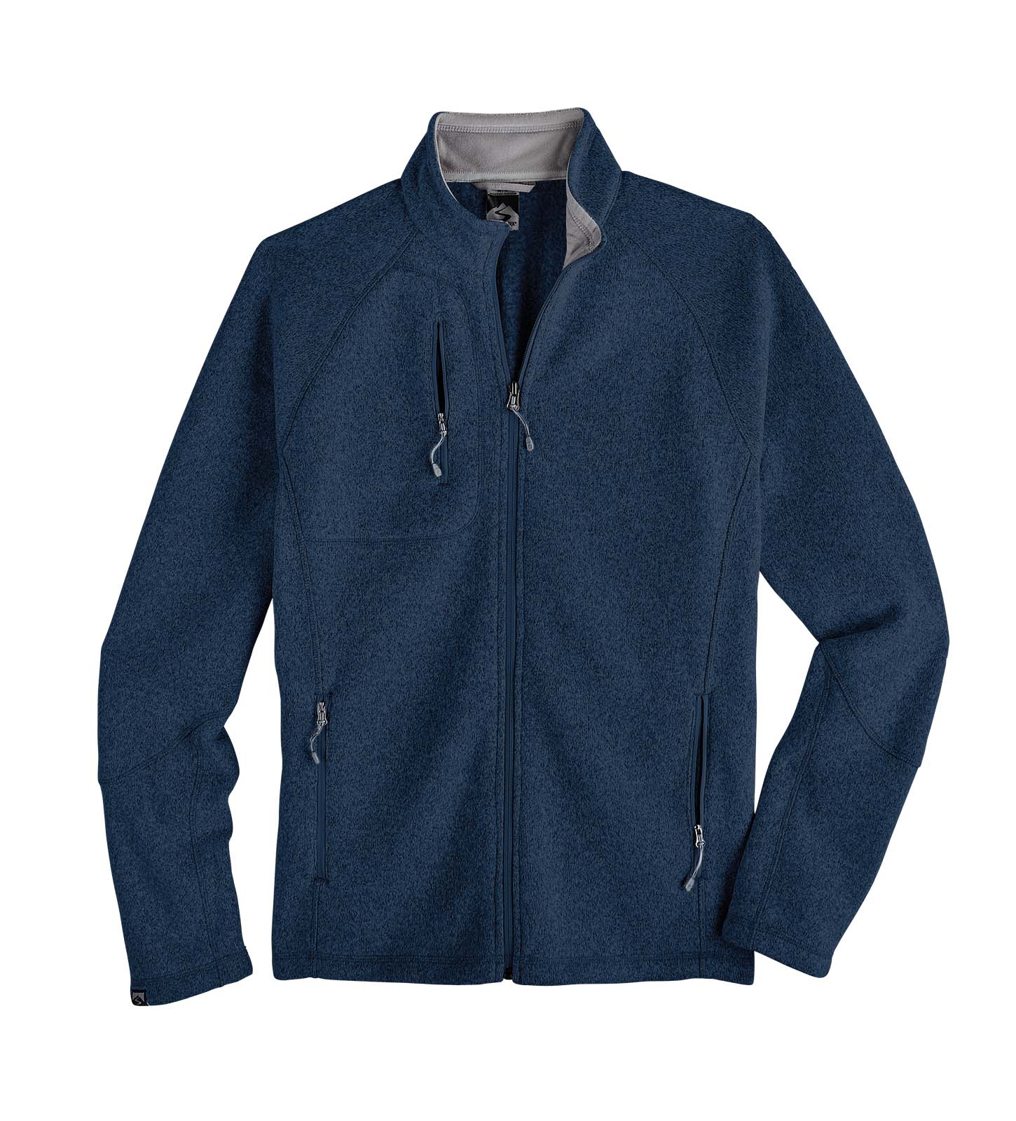 Customizable Storm Creek® Men's Overachiever Sweaterfleece Jacket in navy.