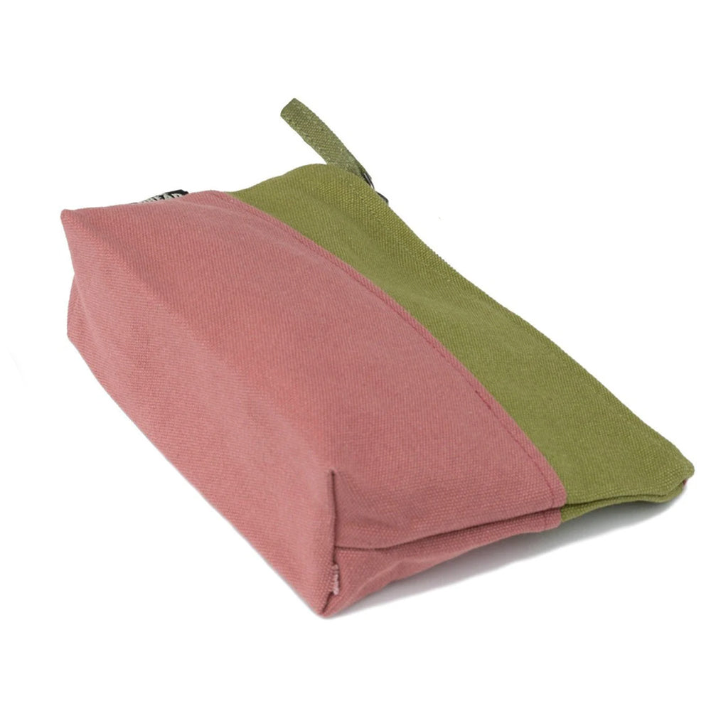 TERRA THREAD® - Cosmetic Bag Sustainable GOTS & Fair Trade Certified in olive green.