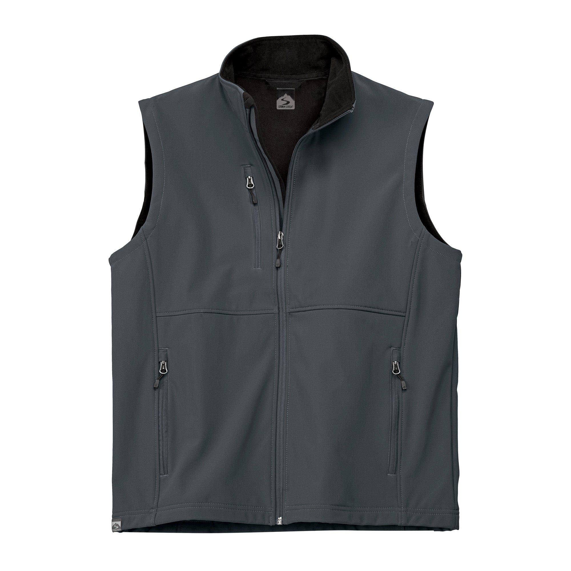 Customizable Storm Creek® Men's Trailblazer Vest in jet black.