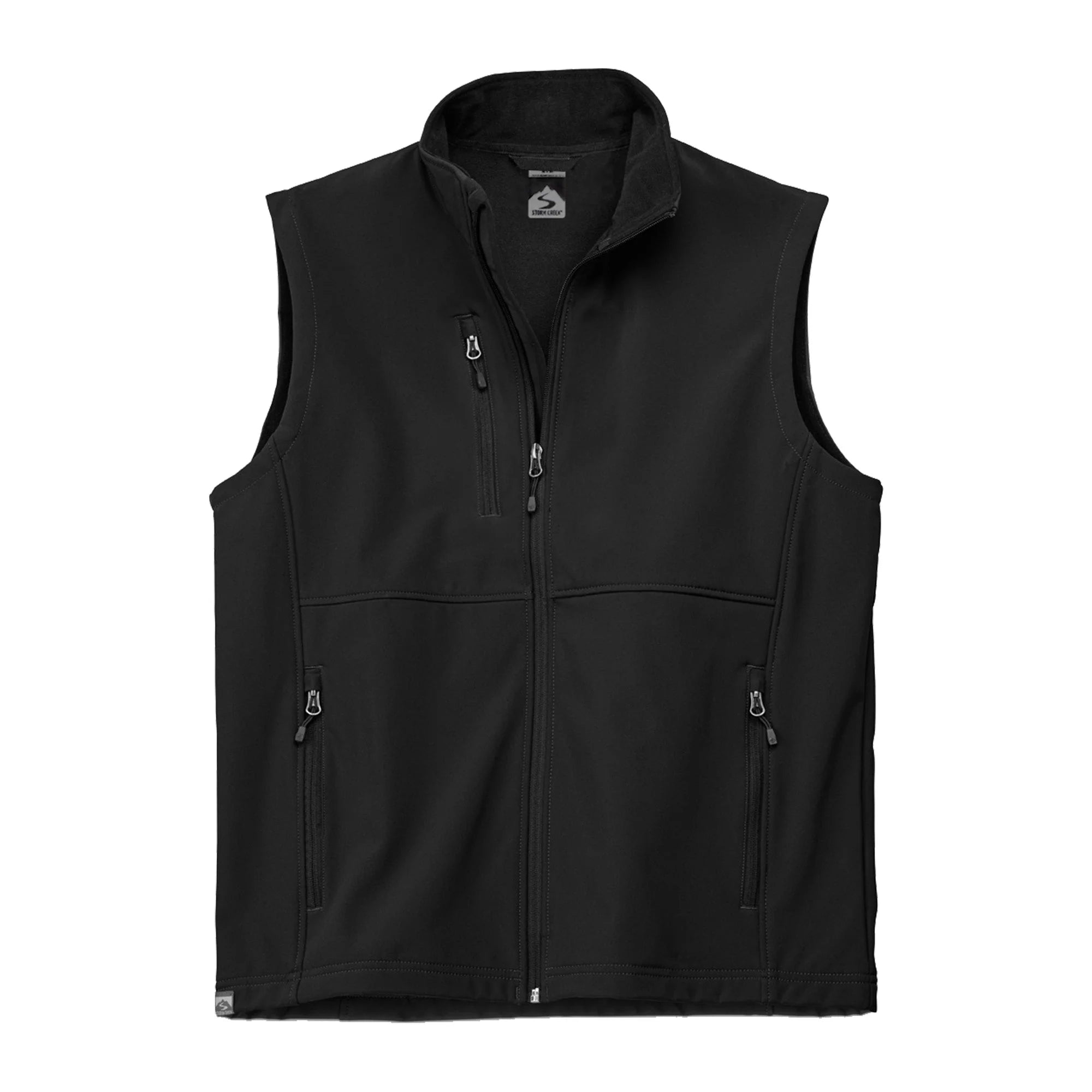 Customizable Storm Creek® Men's Trailblazer Vest in black.