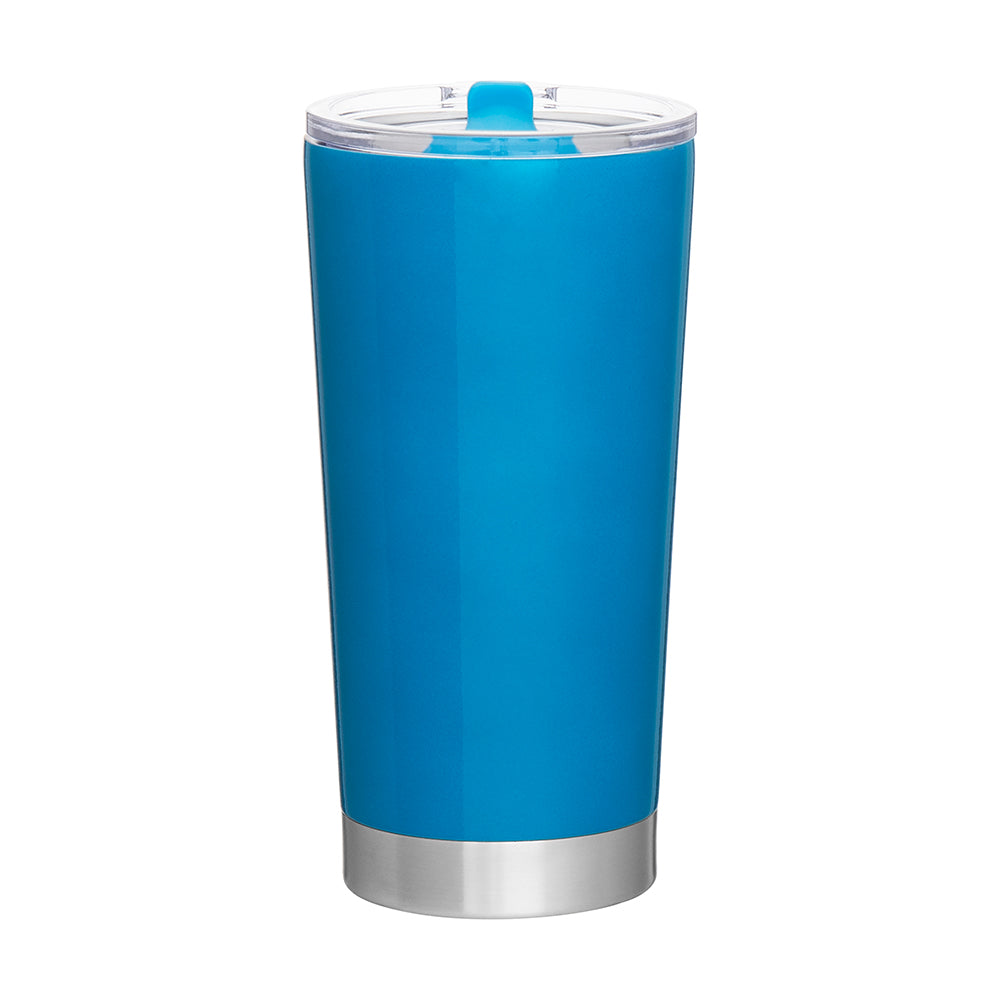 Customizable 20 oz Insulated Stainless Steel Tumbler in neon blue
